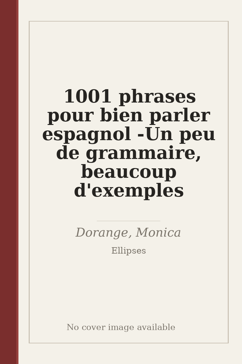 1001 phrases pour bien parler espagnol - Un peu de grammaire, beaucoup d'exemples - no cover image available