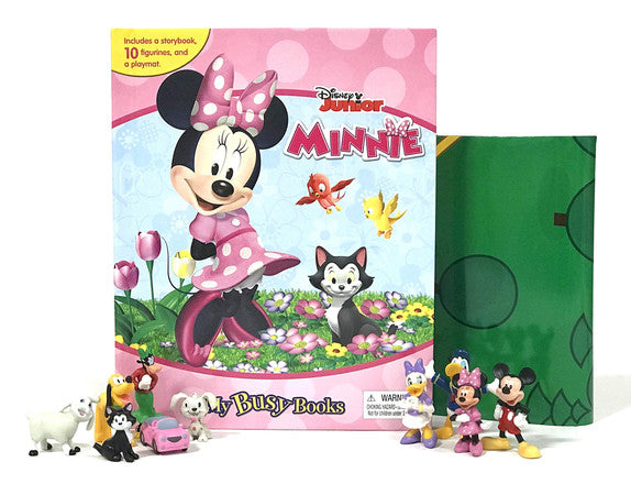 Disney Junior Minnie My Busy Books - Storybook, 10 figurines, playmat