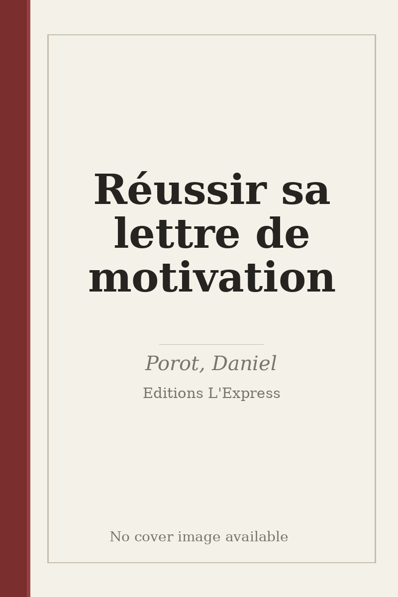 Réussir sa lettre de motivation - no cover image available
