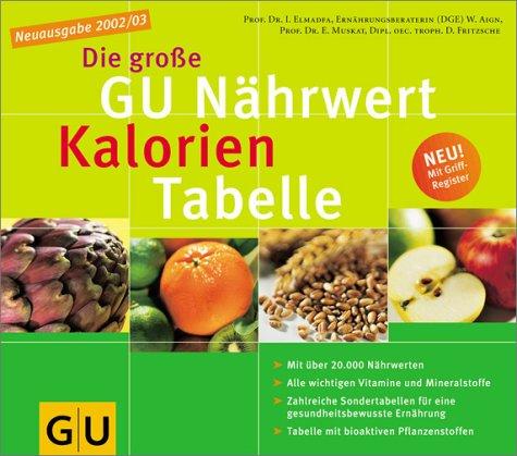 Nährwert-Kalorien-Tabelle, Die große GU: Neuausgabe 2002/03 (GU Tabellen) by ...