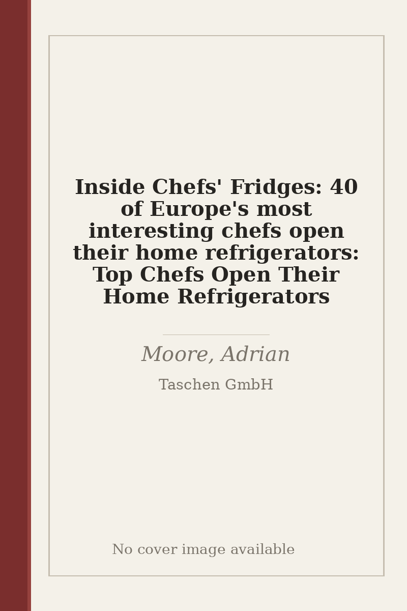 Inside Chefs' Fridges: 40 of Europe's most interesting chefs open their home refrigerators: Top Chefs Open Their Home Refrigerators - no cover image available
