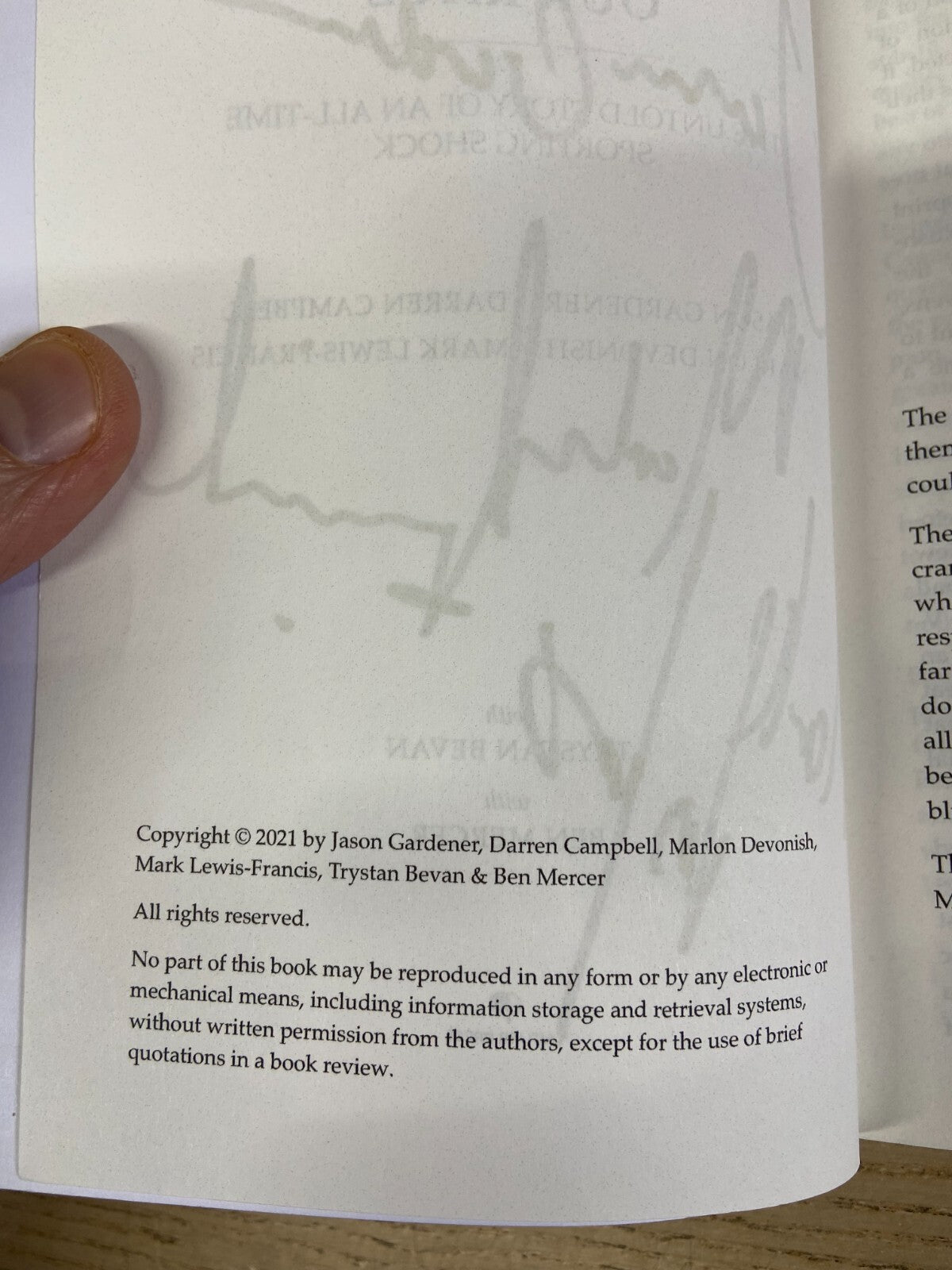 Our Race - Jason Gardener, Darren Campbell, Marlon Devonish - Signed