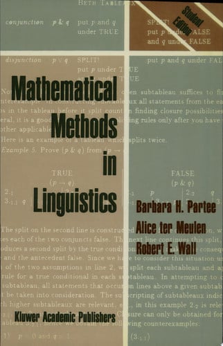 Mathematical Methods in Linguistics: 30 (Studies in Linguistics and Philosophy, 30)