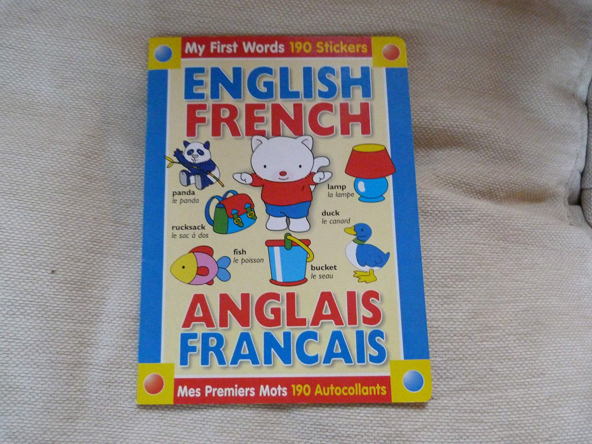 MY FIRST WORDS 190 STICKERS ENGLISH FRENCH