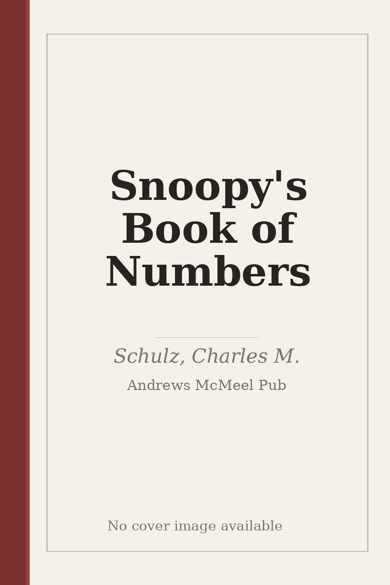 Snoopy's Book of Numbers - no cover image available