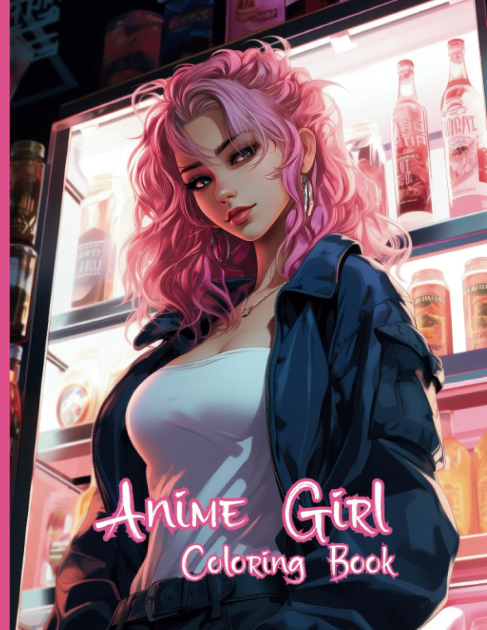 Anime Girl Coloring Book: Manga Art & Anime Illustrations of Female Characters, Stress Relief, Perfect for Teens and Adults