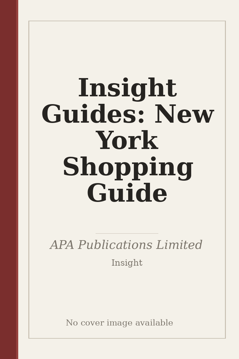 Insight Guides: New York Shopping Guide - no cover image available