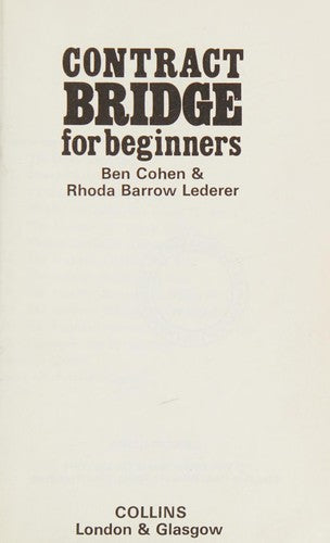 Contract Bridge for Beginners