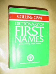Dictionary of First Names (Gem Dictionaries)