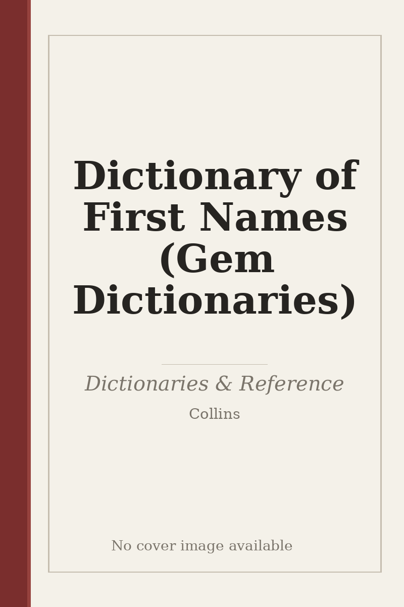 Dictionary of First Names (Gem Dictionaries) - no cover image available