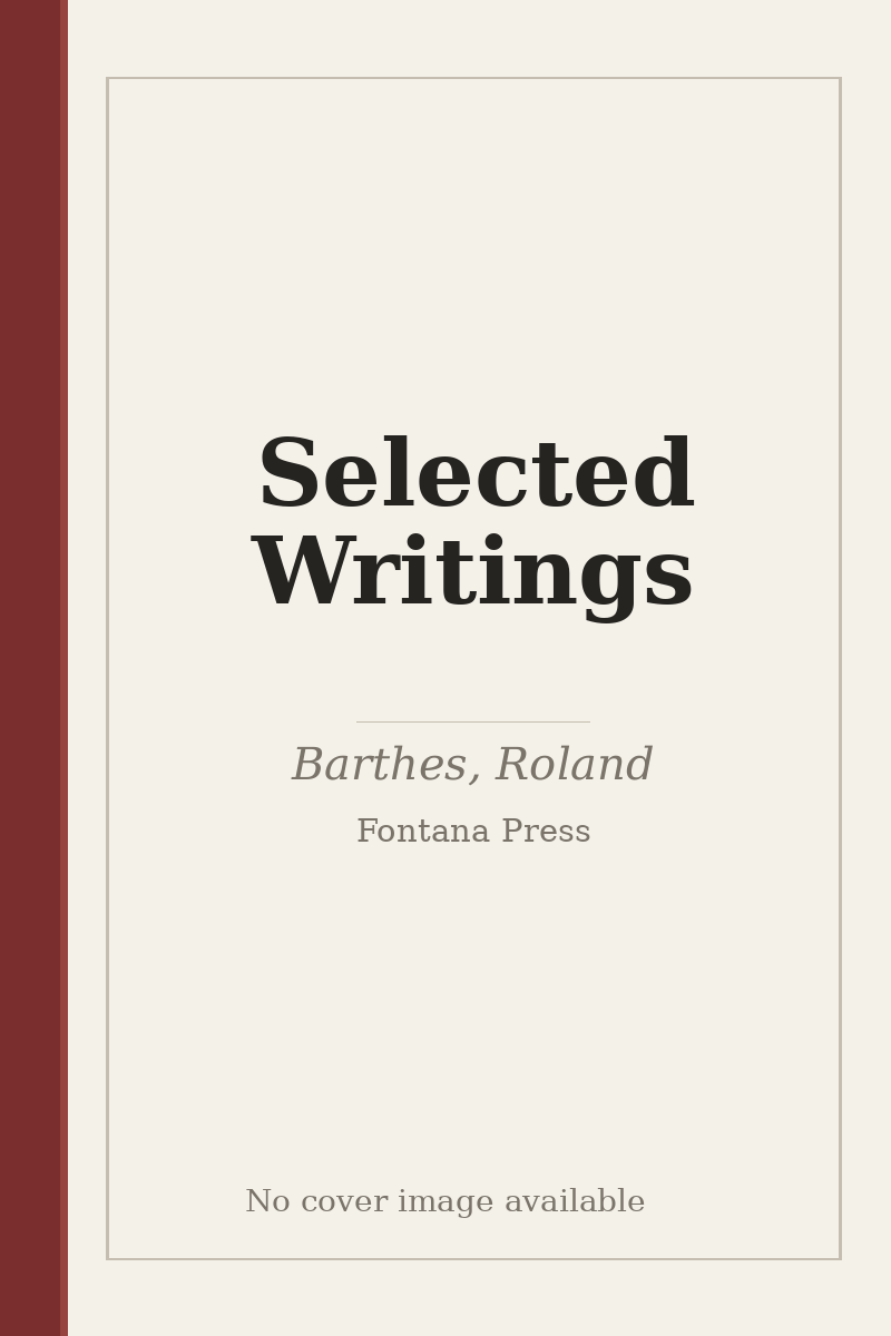 Selected Writings - no cover image available