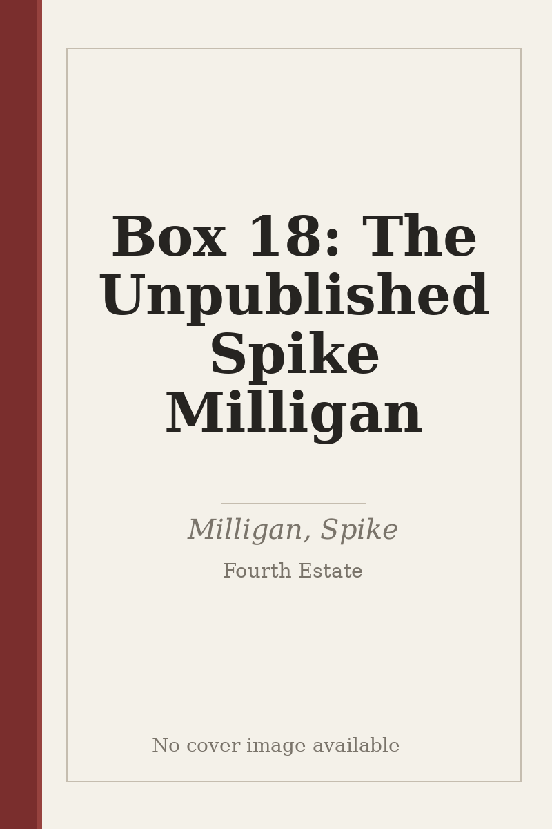 Box 18: The Unpublished Spike Milligan - no cover image available