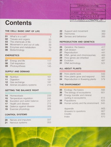 Collins Advanced Science – Biology: New for the 2008 specification, accessible and comprehensive support for AS and A2 Biology all in one book for all major exam boards