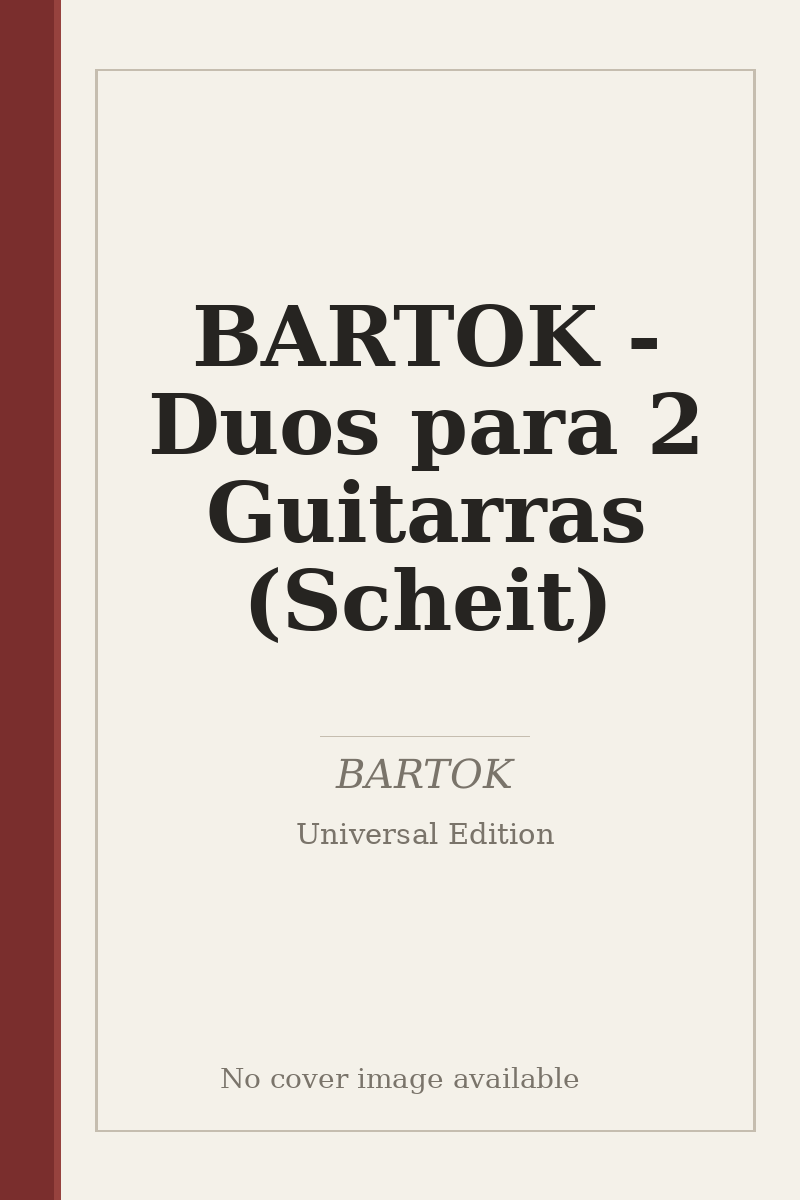 BARTOK - Duos para 2 Guitarras (Scheit) - no cover image available