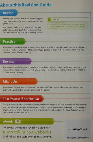 Collins AQA GCSE 9-1 Power and Conflict Poetry Anthology , Revision Guide: Ideal for the 2026 and 2027 exams (Collins GCSE Grade 9-1 Revision)
