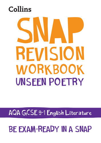 AQA Unseen Poetry Anthology Workbook: Ideal for the 2026 and 2027 exams (Collins GCSE Grade 9-1 SNAP Revision)