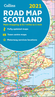 Map of Scotland 2021: Folded road map (Collins Road Atlas)
