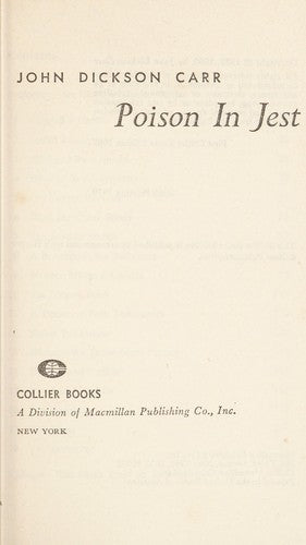 Poison in Jest