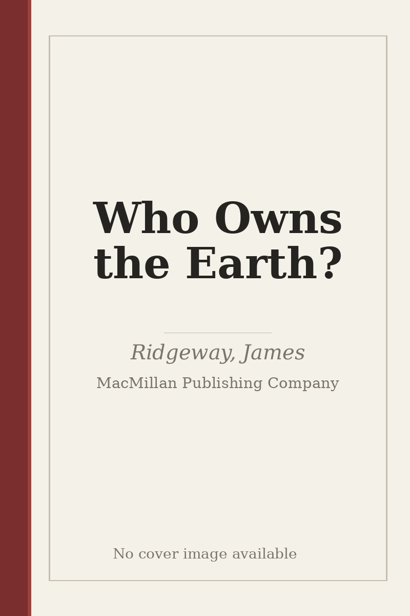 Who Owns the Earth? - no cover image available