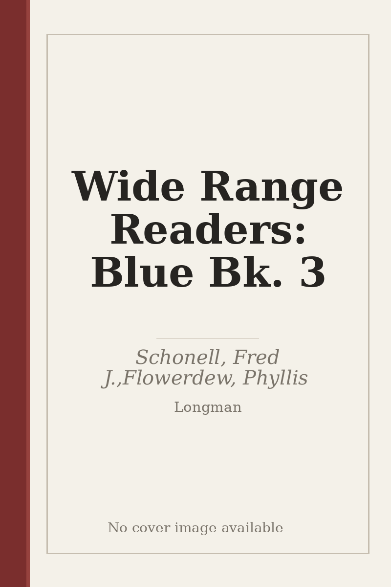 Wide Range Readers: Blue Bk. 3 - no cover image available