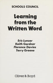 Learning from the Written Word