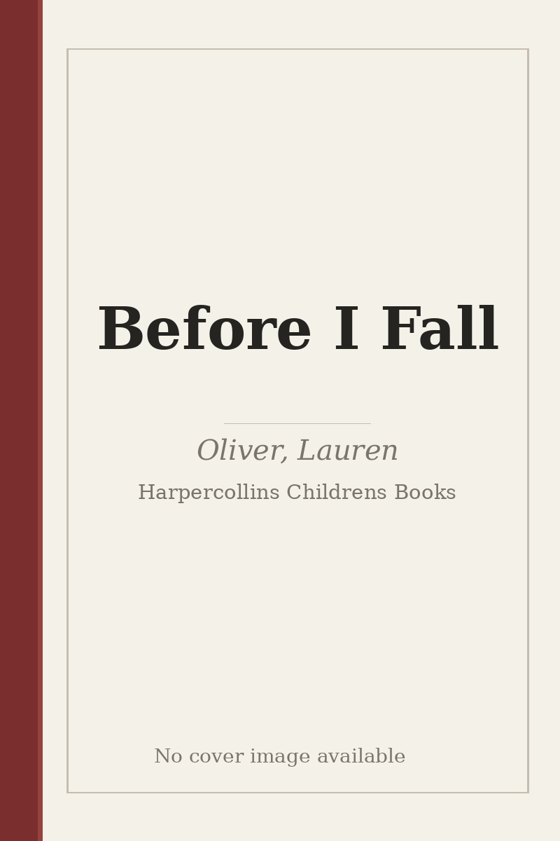 Before I Fall - no cover image available