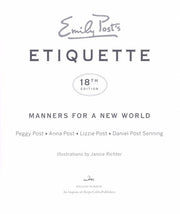 Emily Post's Etiquette, 18th Edition