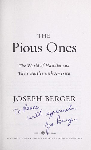 PIOUS ONES: The World of Hasidim and Their Battles with America
