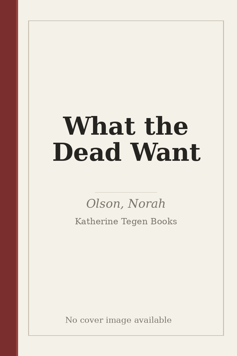 What the Dead Want - no cover image available