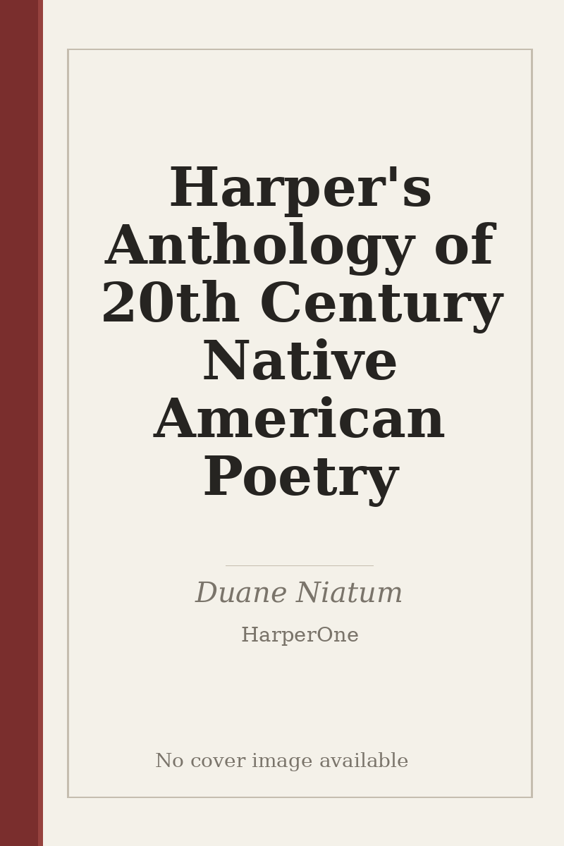 Harper's Anthology of 20th Century Native American Poetry - no cover image available