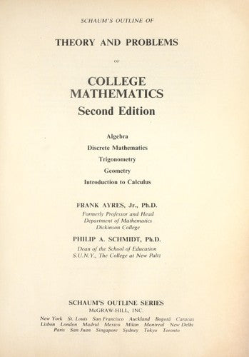 Schaum's Outline of College Mathematics (Schaum's Outline S.)