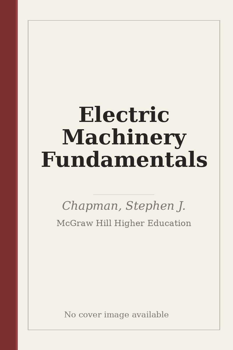 Electric Machinery Fundamentals - no cover image available