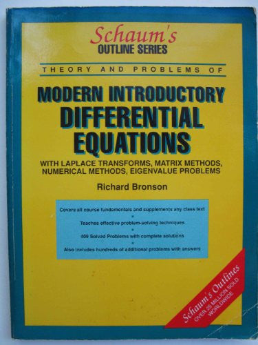 Schaum's Outline of Theory and Problems of Differential Equations (Schaum's Outline S.)