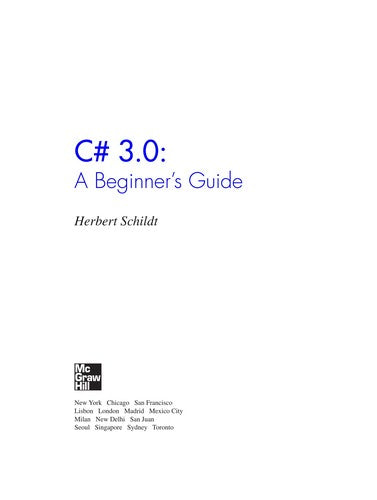 C# 3.0: A Beginner's Guide
