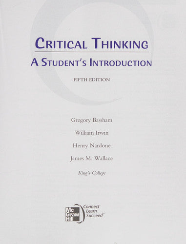 Critical Thinking: A Student's Introduction (PHILOSOPHY & RELIGION)