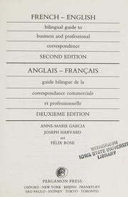 French-English Bilingual Guide to Business and Professional Correspondence (Bilingual Guides)