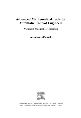 Advanced Mathematical Tools for Control Engineers: Volume 2: Stochastic Systems