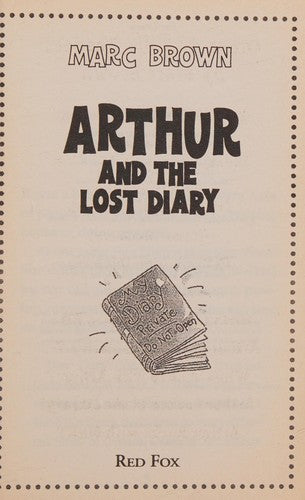 Arthur and the Lost Diary (Arthur Reader S.)
