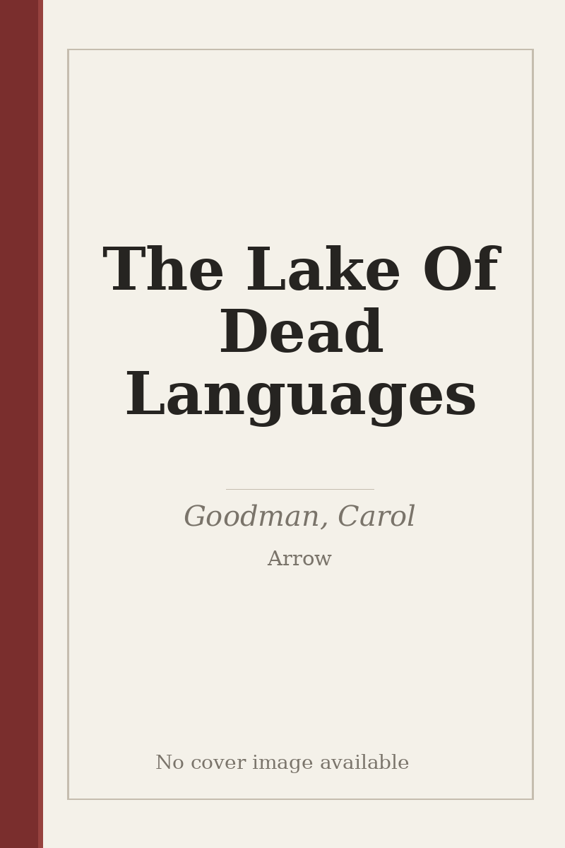 The Lake Of Dead Languages - no cover image available