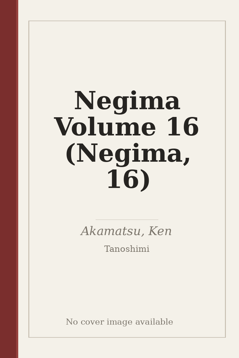 Negima Volume 16 (Negima, 16) - no cover image available