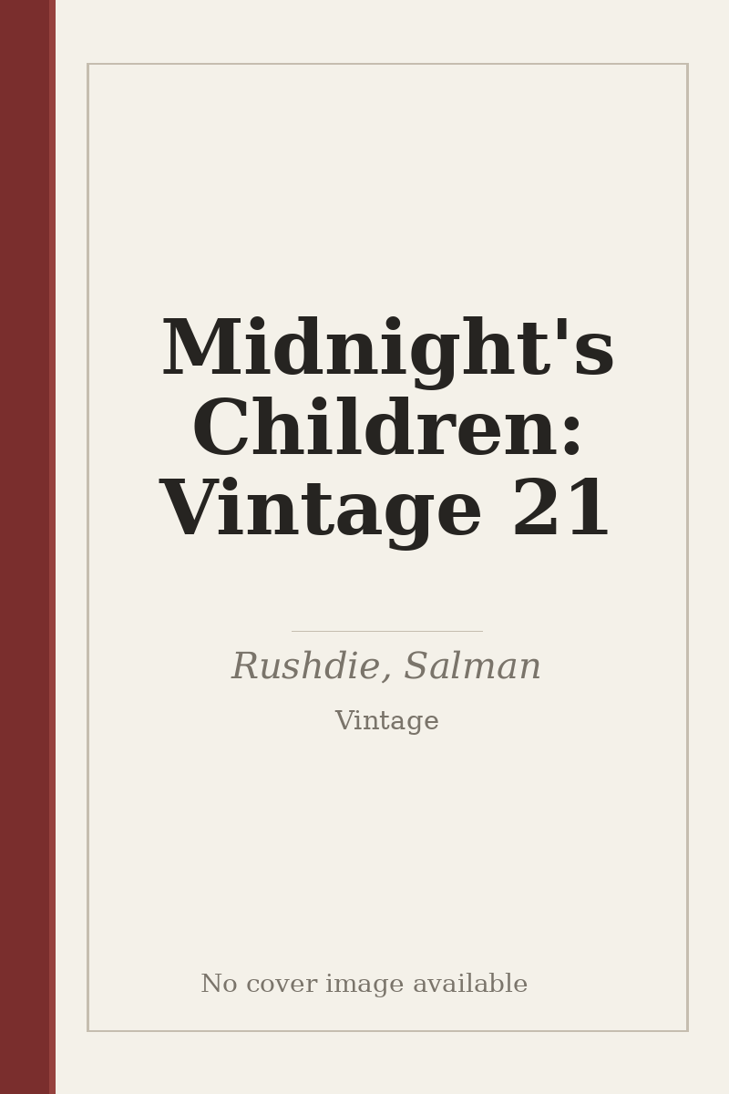 Midnight's Children: Vintage 21 - no cover image available