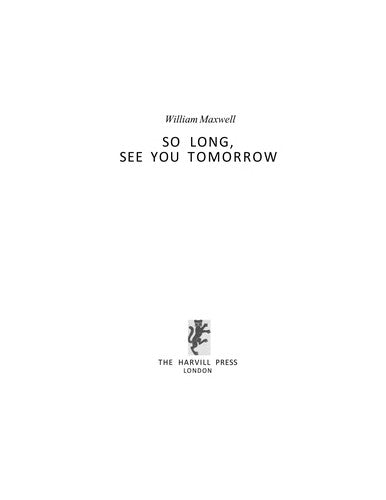 So Long, See You Tomorrow