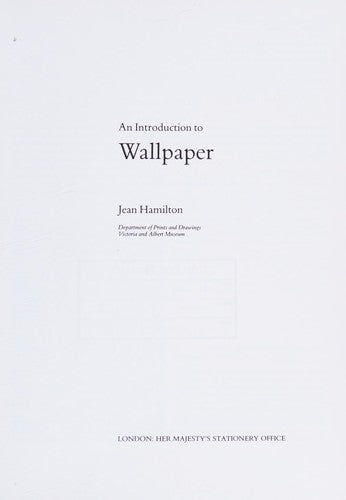An Introduction to Wallpaper