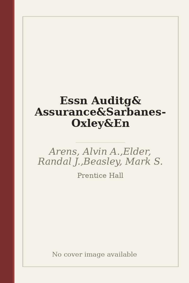 Essn Auditg& Assurance&Sarbanes-Oxley&En - no cover image available