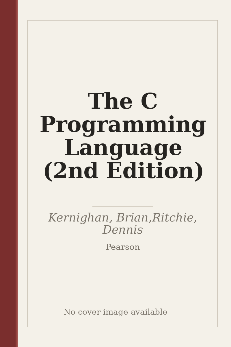 The C Programming Language (2nd Edition) - no cover image available