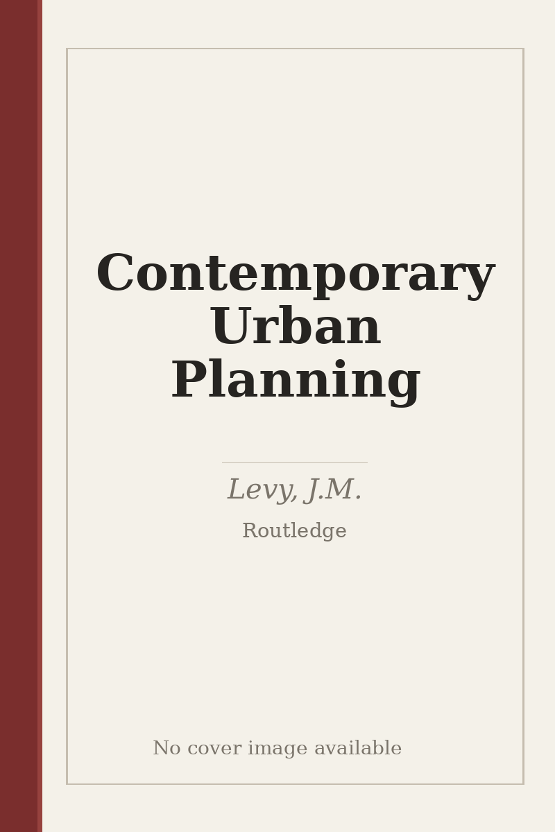 Contemporary Urban Planning - no cover image available