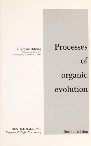 Processes of Organic Evolution (Concepts of Modern Biology)