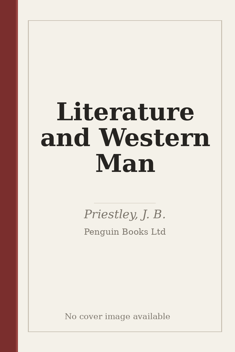 Literature and Western Man - no cover image available