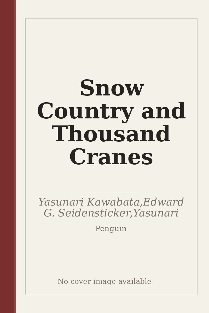Snow Country and Thousand Cranes - no cover image available