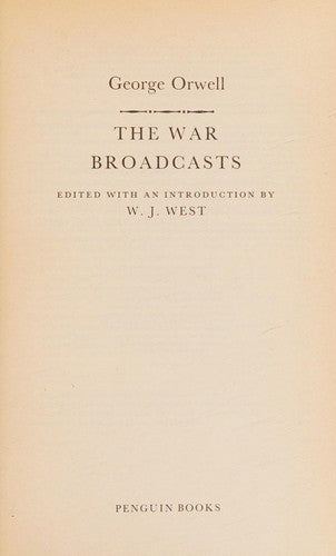 The War Broadcasts